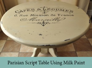 Parisian Script Table Using Milk Paint2