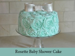 ROSETTE BABY SHOWER CAKE 2